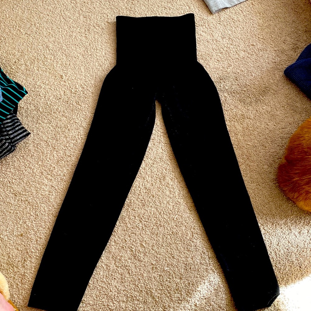 Fleece lined compression leggings